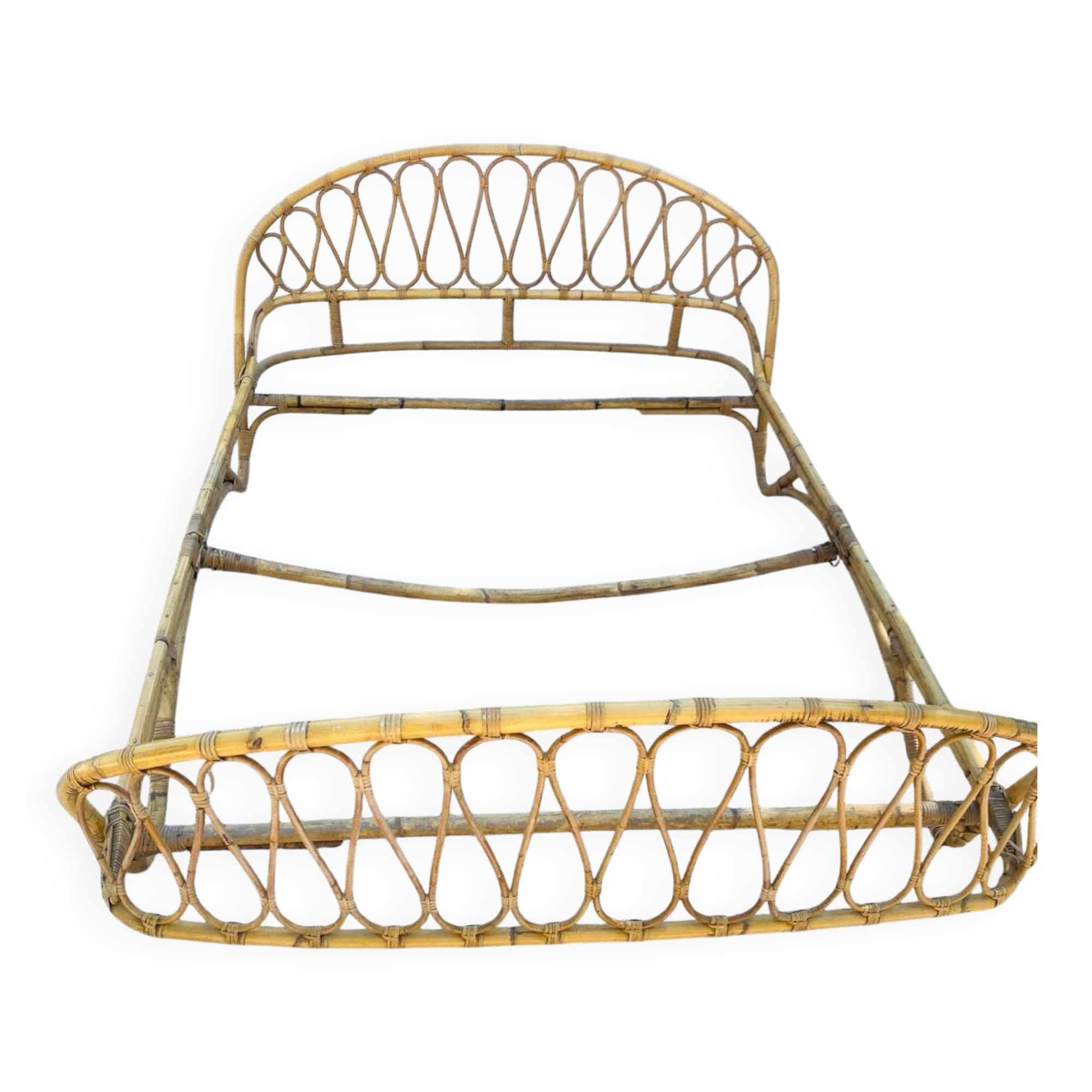 Woven bamboo basket
