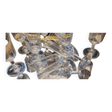 60's chiseled glass stemware