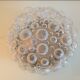 Round ceiling lamp in bubbled glass / vintage 60s-70s