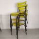 18 yellow metal bistro chairs