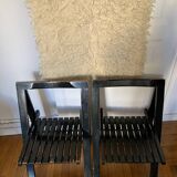 Pair of original/Vintage Aldo Jacober black folding chairs