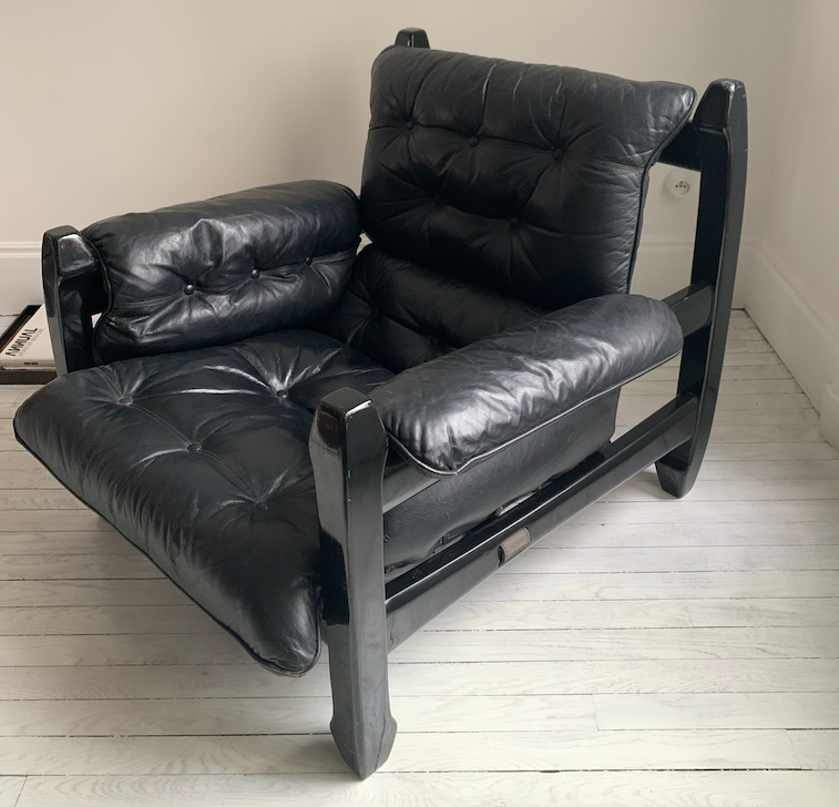 Armchair and footrest by Luciano Frigerio 1960