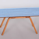 Midcentury side table, beech, czechia, 1950s