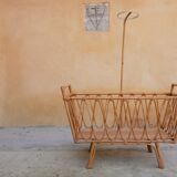 Vintage cradle rattan