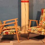 Paire de fauteuils scandinaves "frida kahlo" 1960