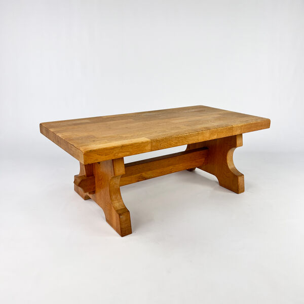 Table basse en chêne massif du milieu du siècle, 1960