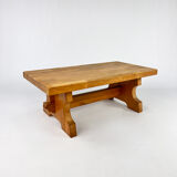Table basse en chêne massif du milieu du siècle, 1960