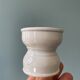 Lot de 16 coquetiers diabolo en porcelaine blanche
