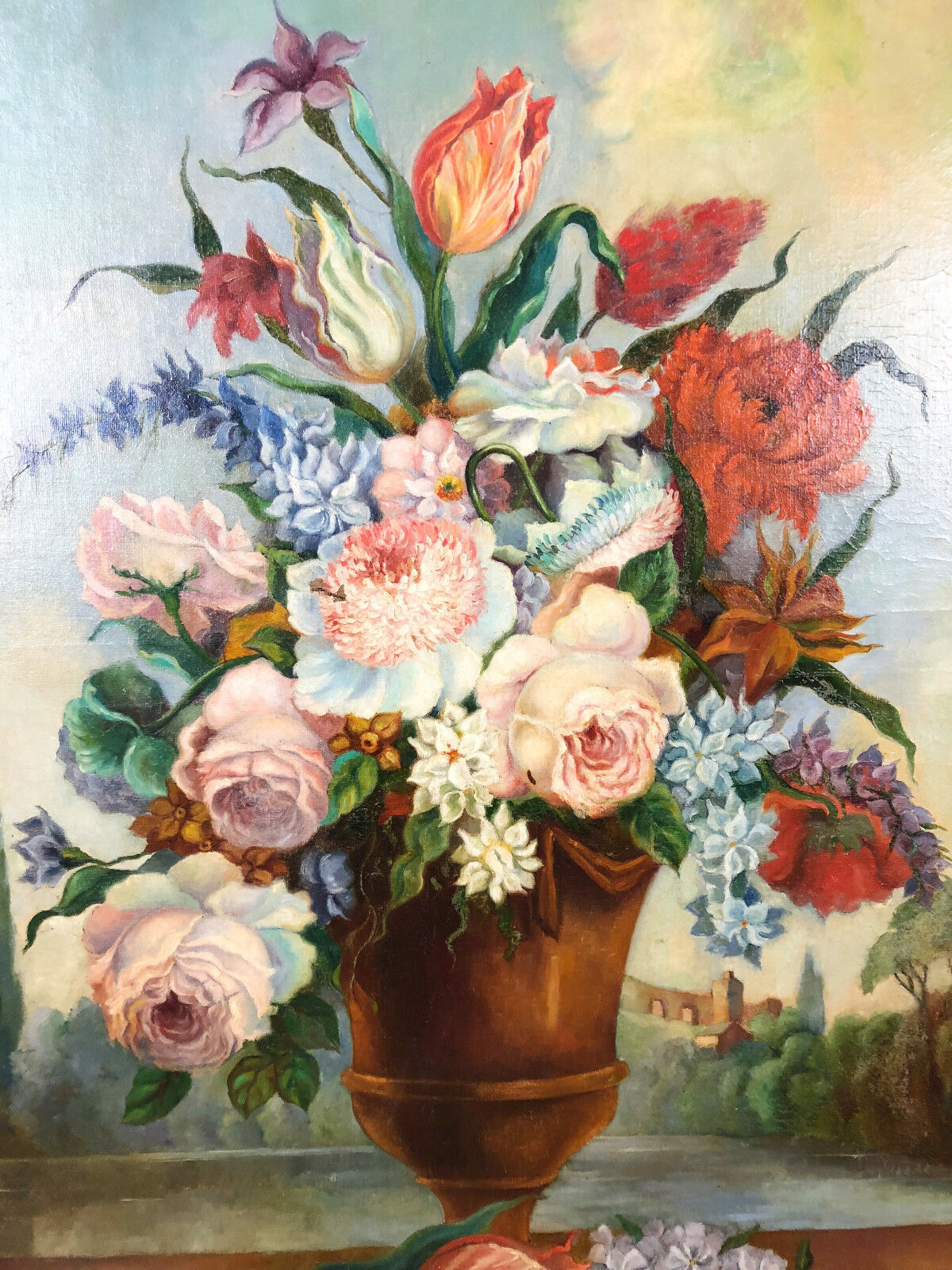 19th century painting "Flower Bouquet" by Boiserie