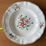 7 large antique deep plates in Sarreguemines earthenware