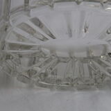 Dish to hors d'oeuvres crystal and silver marked monogram, number
