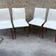 Lot de 4 chaises en simili cuir des années 1950