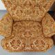 Set of 2 vintage armchairs in floral fabric with fringes from the 60s 70s
