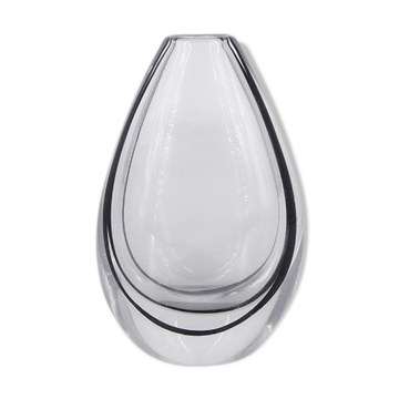 Scandinavian glass vase contour by Vicke Lindstrand for Kosta, 1950s