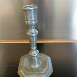 18th century pewter candle holder