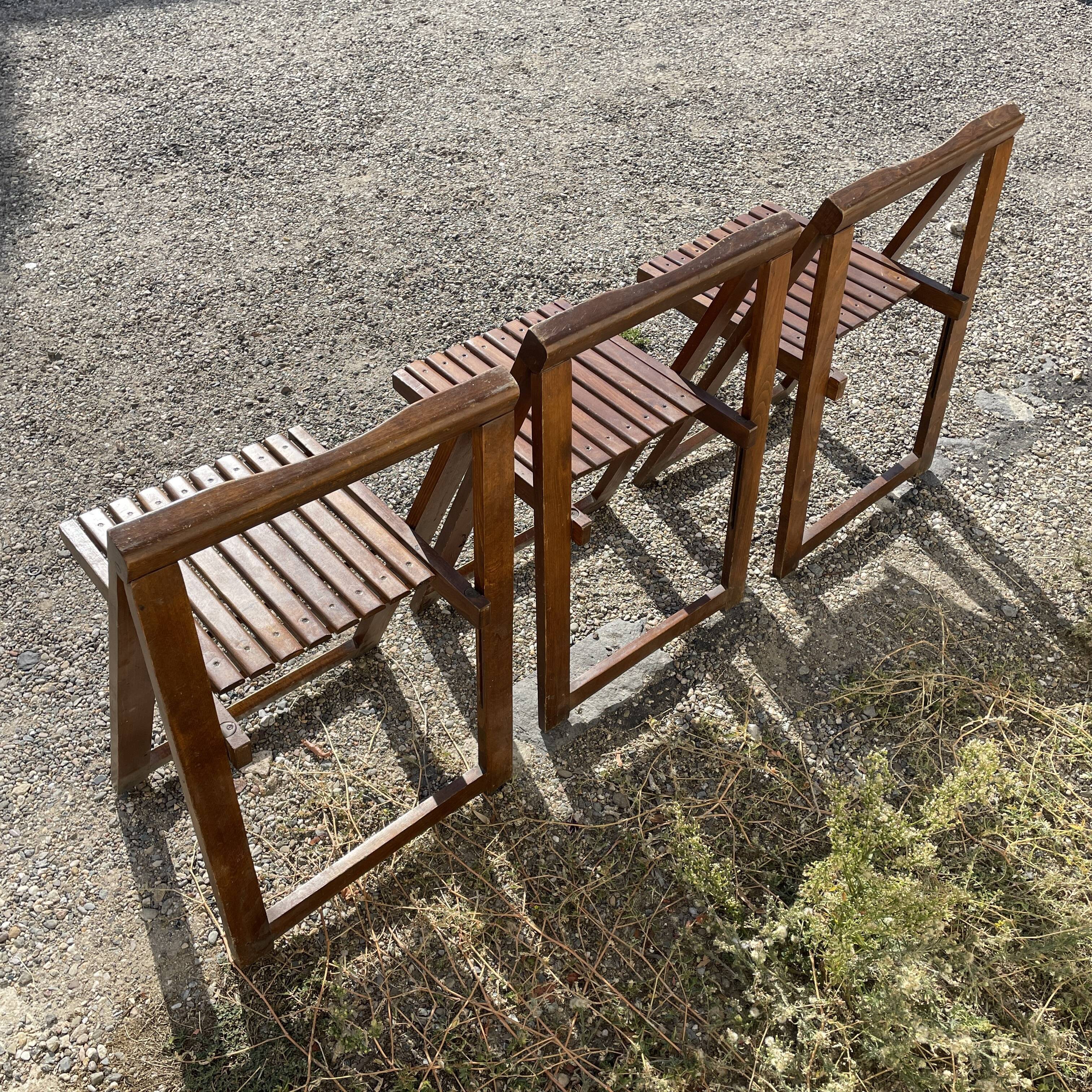 Set of 3 design folding chairs