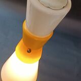 Suspension en opaline blanche et jaune diabolo