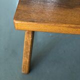 Varnished solid wood bench