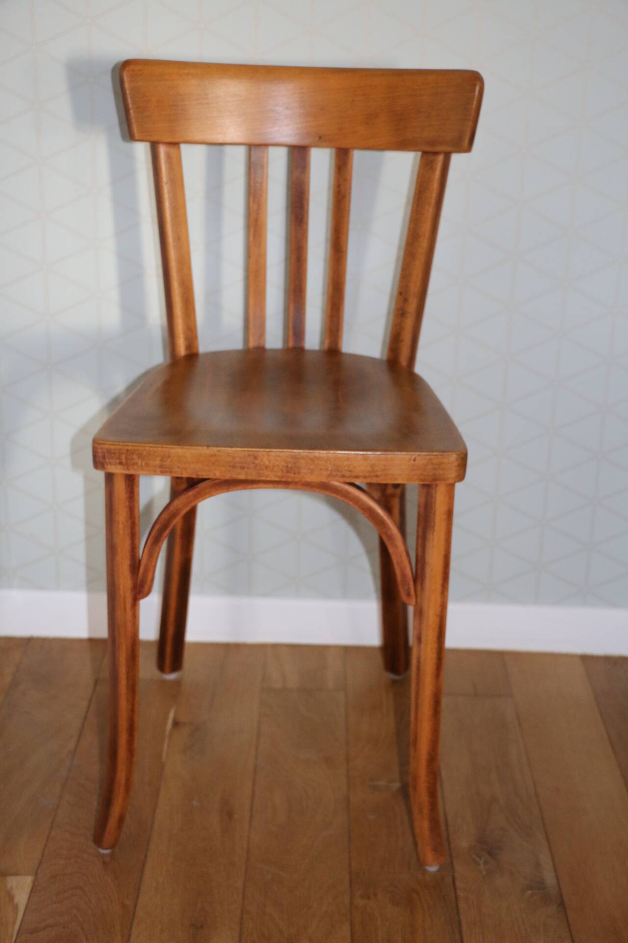 Set of 3 Baumann chairs No. 27 dark beech