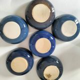 Vintage blue bowl mix & match set – country breakfast spirit