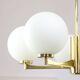 Mid-century Modern Italian Brass and Opaline Chandelier, 1960s