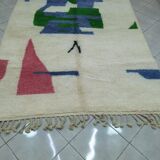 Grande tapis berbere en laine naturelle taille 200 x 300 cm