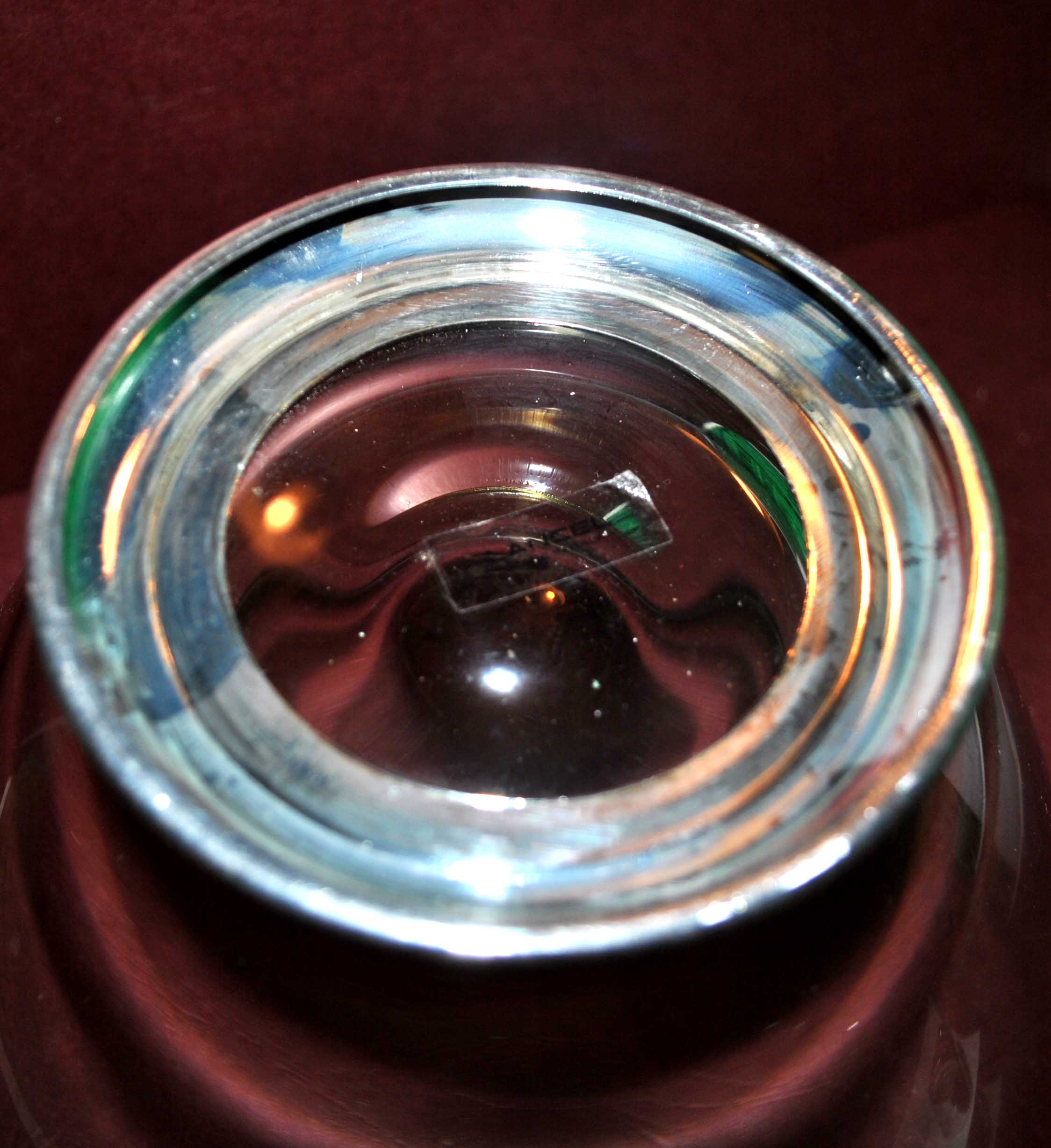 Lancel crystal bowl and silver frame - standing cup 25 x 16.5 cm