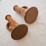 Set of 2 sandstone candle holders