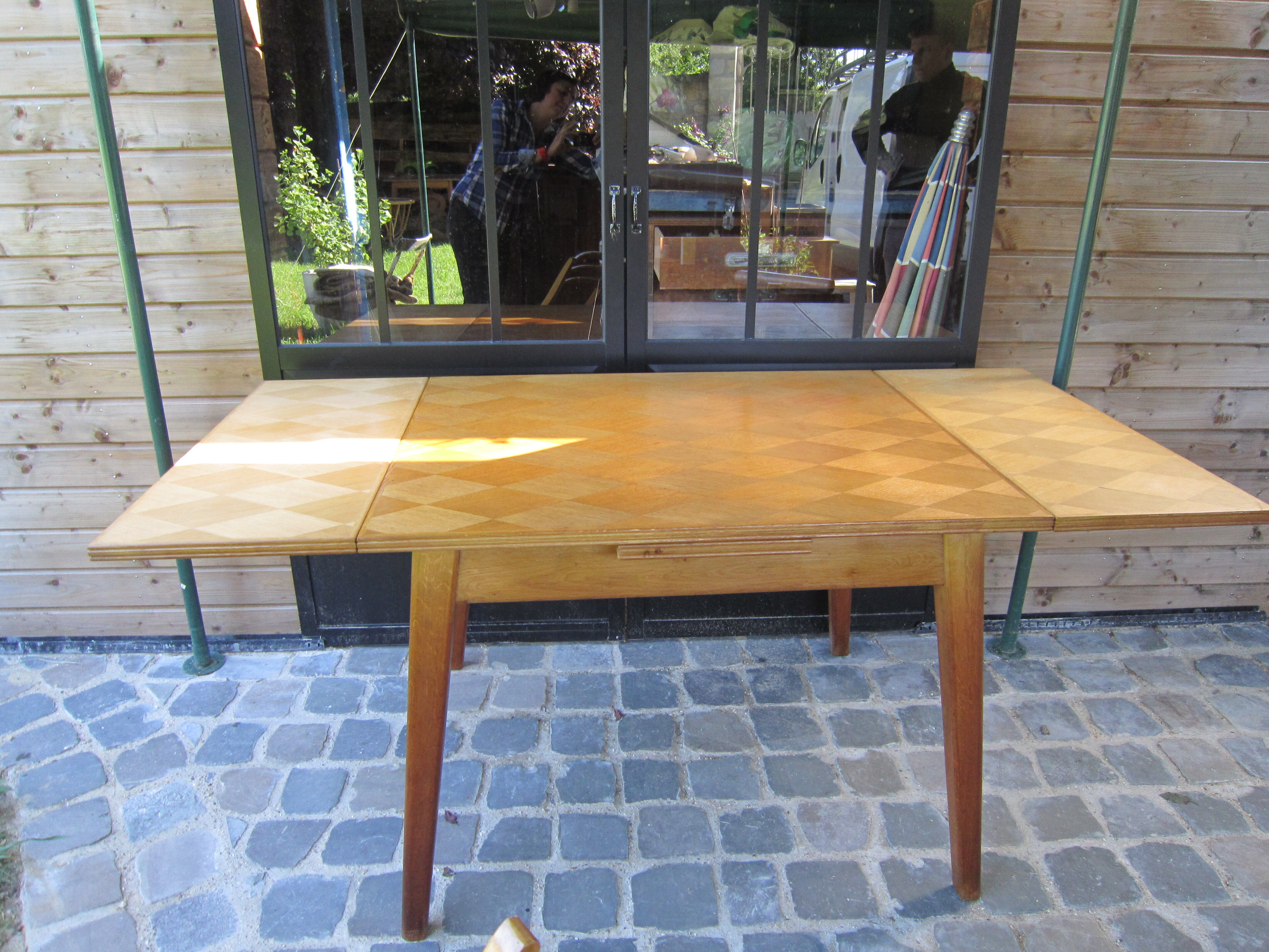 Rectangle with extensions dining table