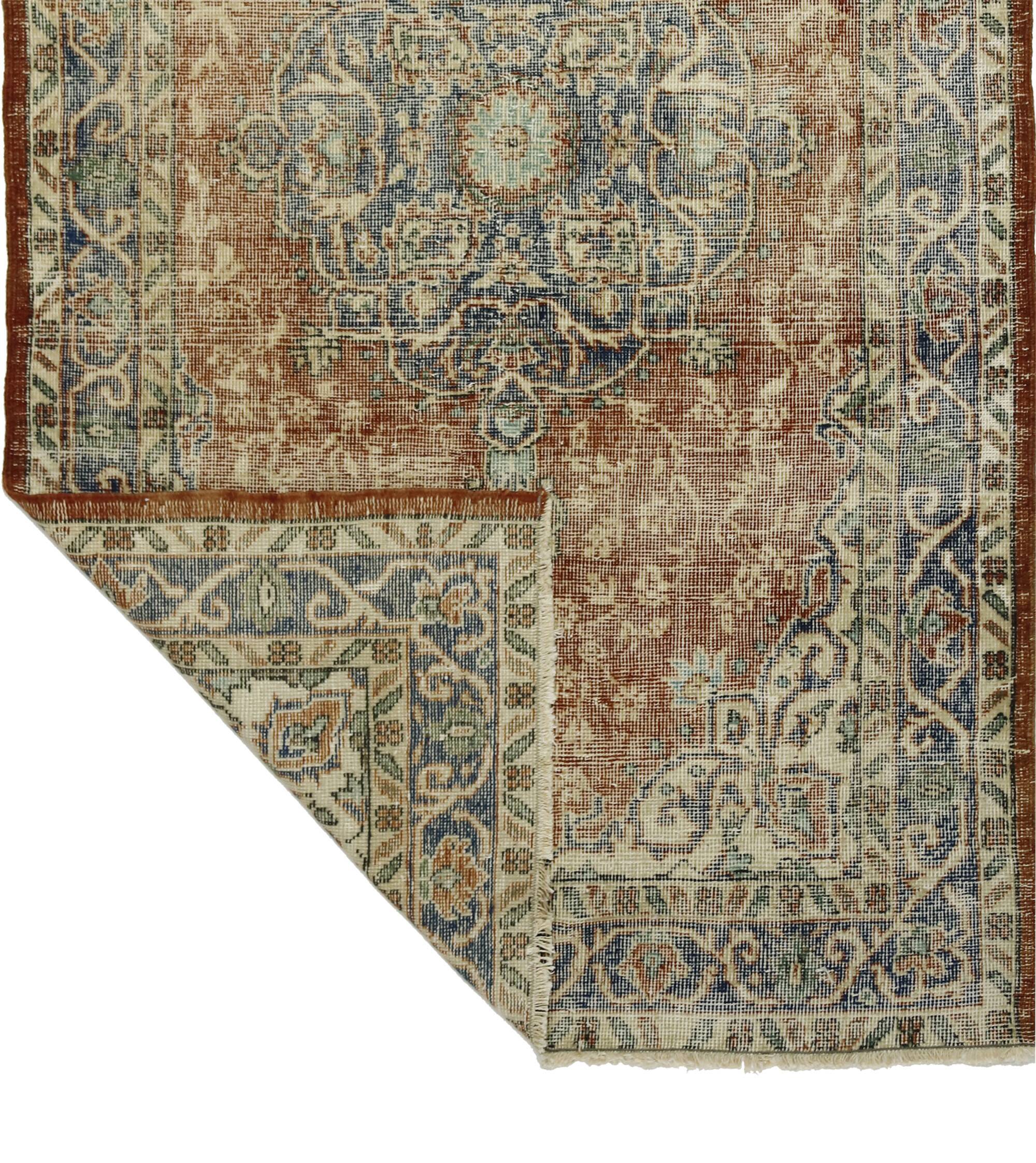 Turkish Anatolian Handmade Vintage Area Rug 200 cm x 118 cm