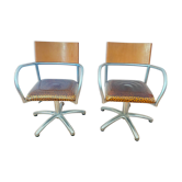 Pair of 1980 high-rise armchairs