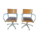 Paire de fauteuils 1980 réglables en hauteur