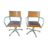 Pair of 1980 high-rise armchairs
