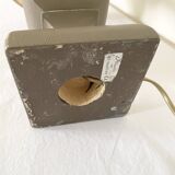 Turned wood lamp