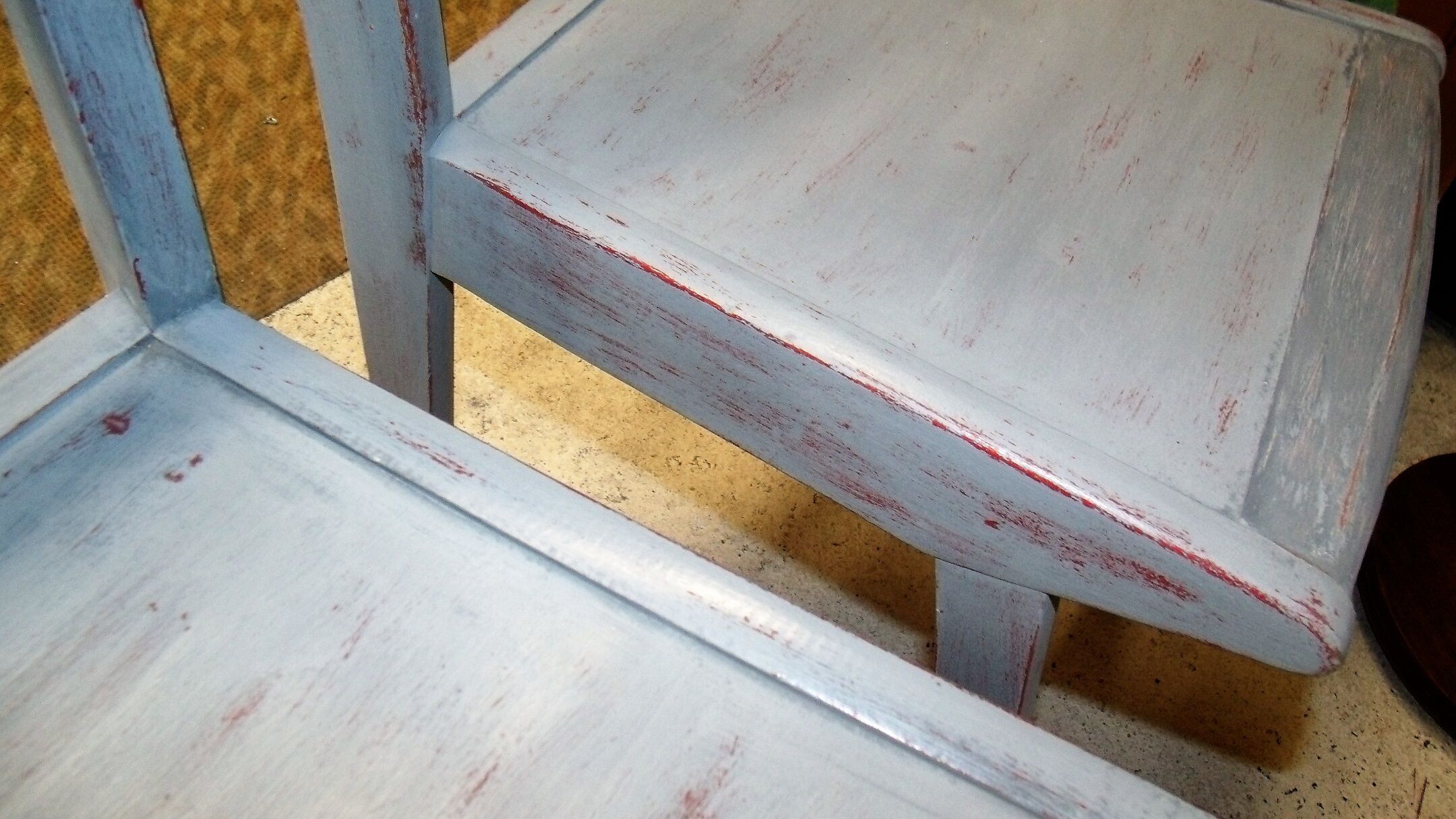 Lot of 4 Chair 1950 luterma painted