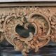 Natural wood XIX Louis XV console