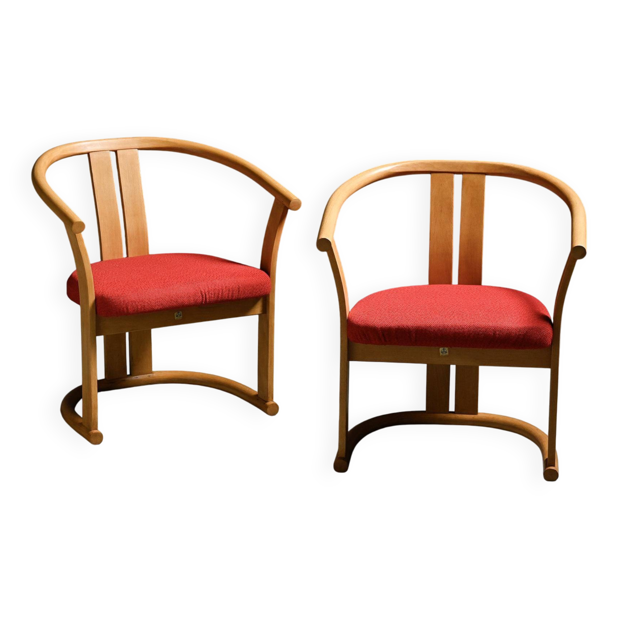 Pair of armchairs by Isamu Kenmochi, Japan circa 1965