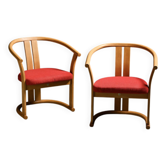 Pair of armchairs by Isamu Kenmochi, Japan circa 1965