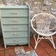 Commode vintage kaki