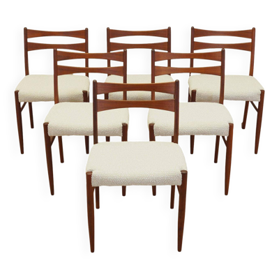 6 chaises danoises en teck, années 1960