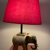 Lampe en laiton doré elephant