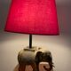 Golden brass elephant lamp