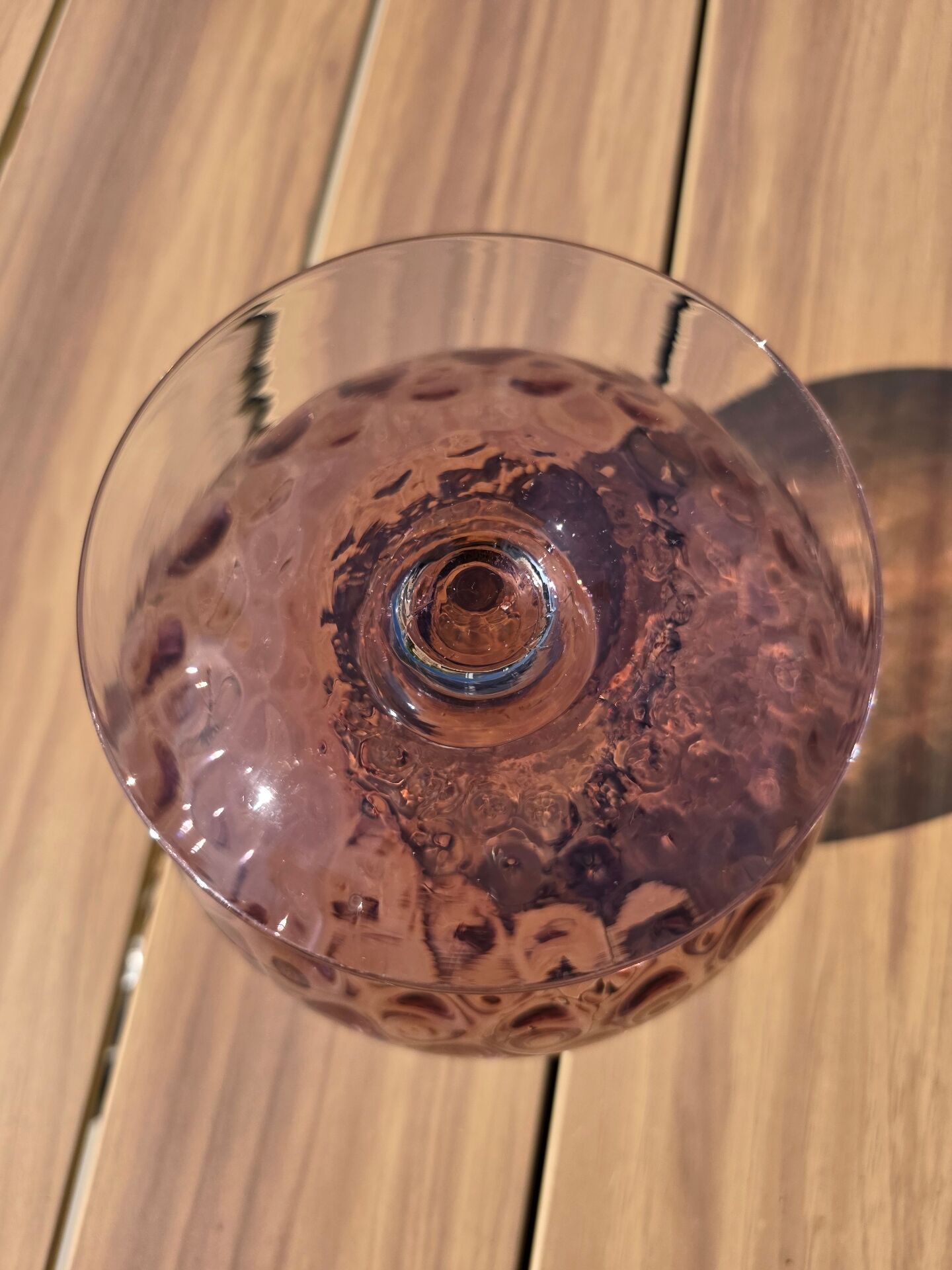 Giant glass 23 cm Empoli amethyst honeycomb blown glass
