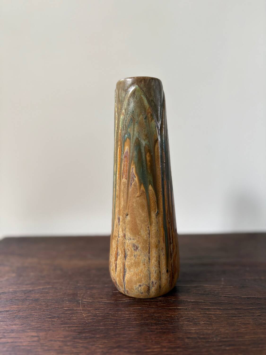 Large ceramic vase Metenier Belgian Art Nouveau