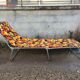 Flower sunbed long chair, vintage 70s, folding