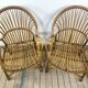 Fauteuils (la paire) vintage 1960 en rotin et bambou