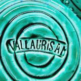 Double coupelle en céramique turquoise vallauris a m vintage