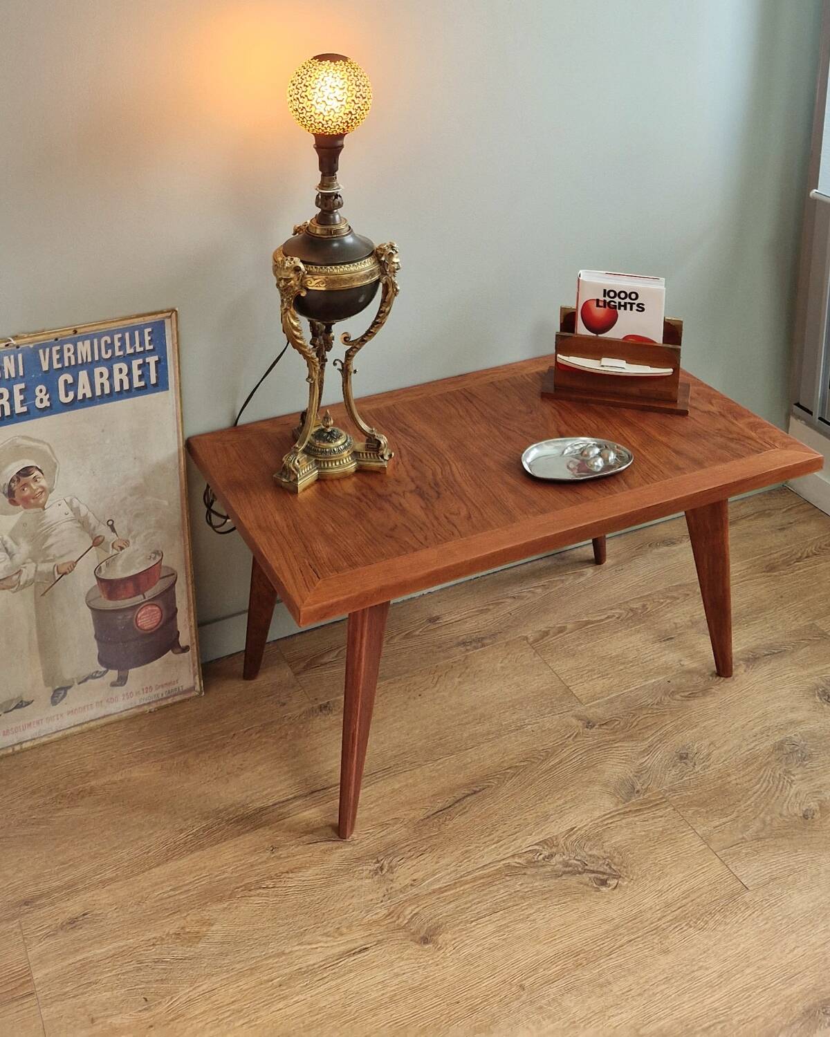 Scandinavian style coffee table from the 50s in rosewood