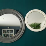 Vintage white mirror "catch-all" 47cm