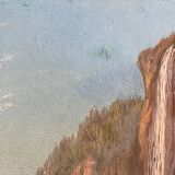 HSP painting "Animated mountain landscape" signed G. Munsch 1875